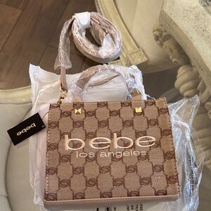 Bebe Beige and Brown Mini Bag